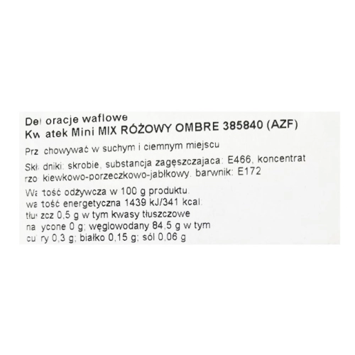 Kwiaty na tort kwiat waflowy mini kwiatuszki dekoracje urodzinowe ozdoby na tort ombre 100 sztuk